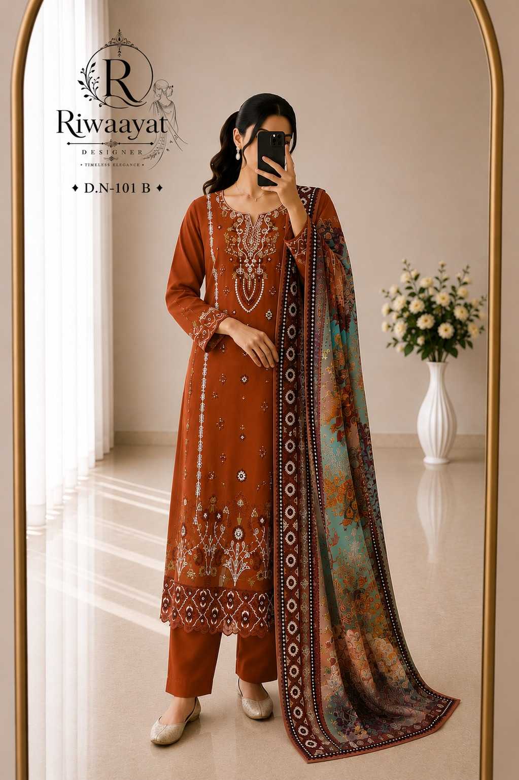 Cotton Embroidery Suit