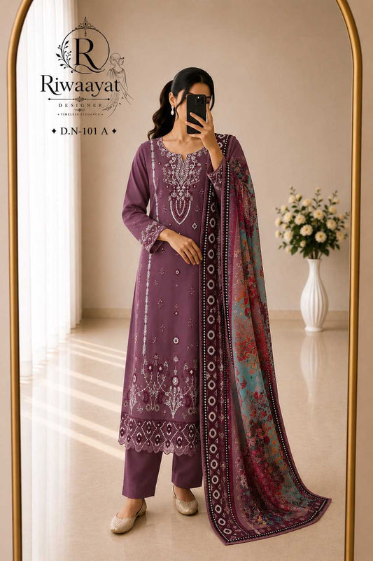 Cotton Embroidery Suit
