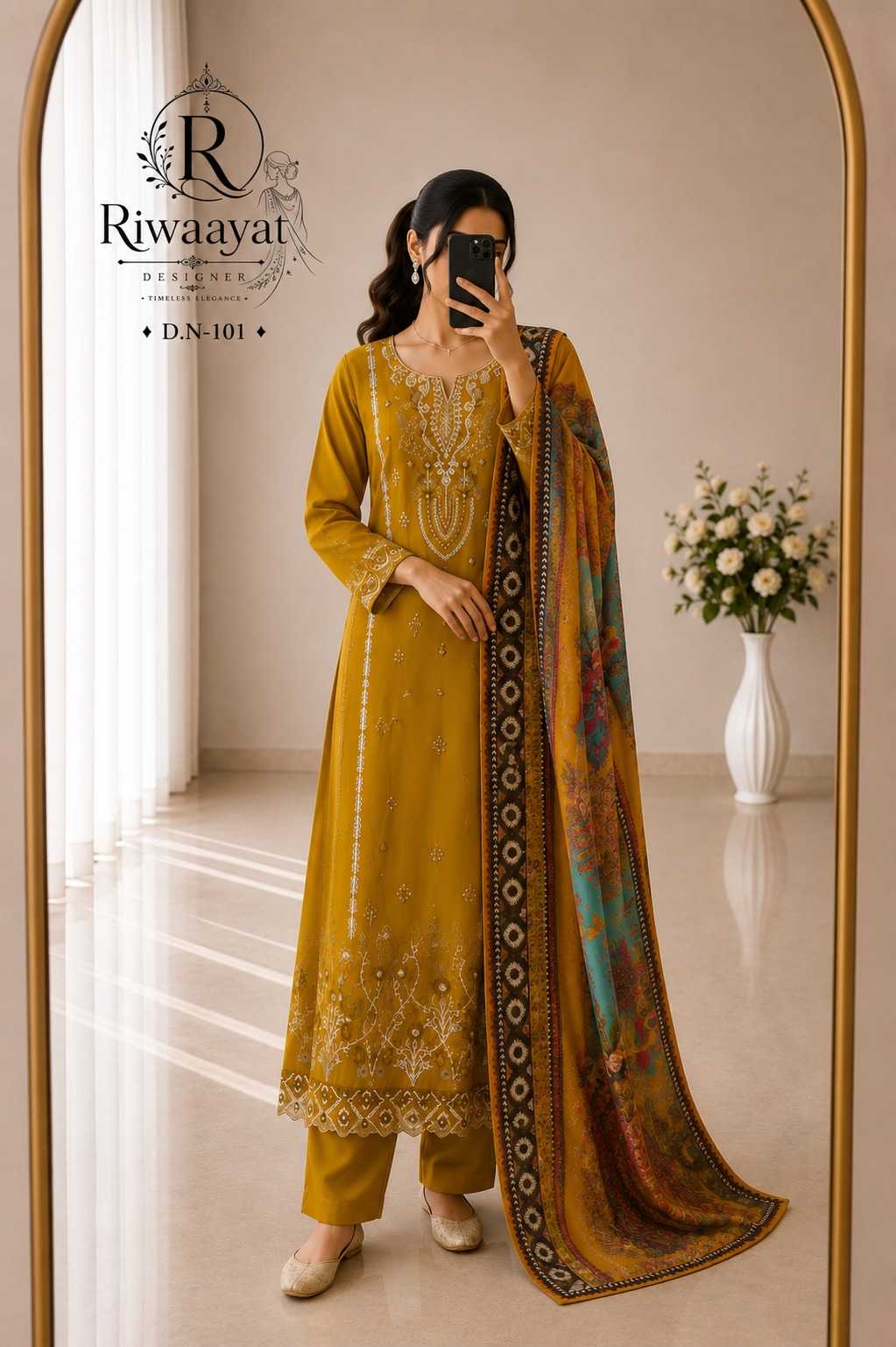 Cotton Embroidery Suit