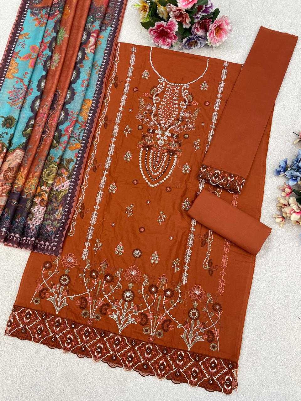 Cotton Embroidery Suit