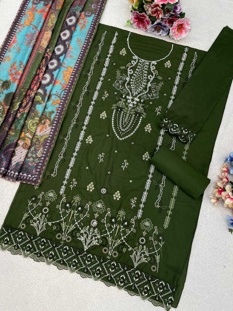 Cotton Embroidery Suit