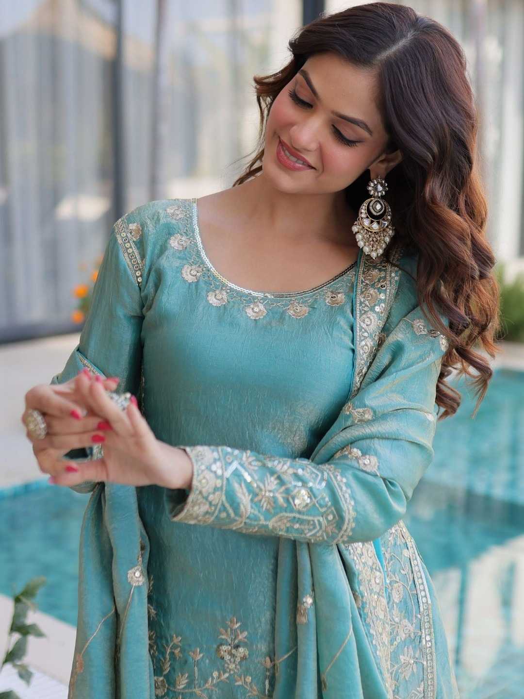 Heavy Silk Embroidery Suit