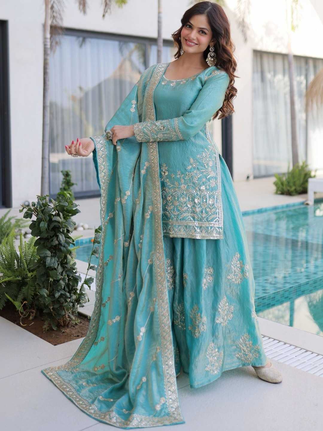Heavy Silk Embroidery Suit