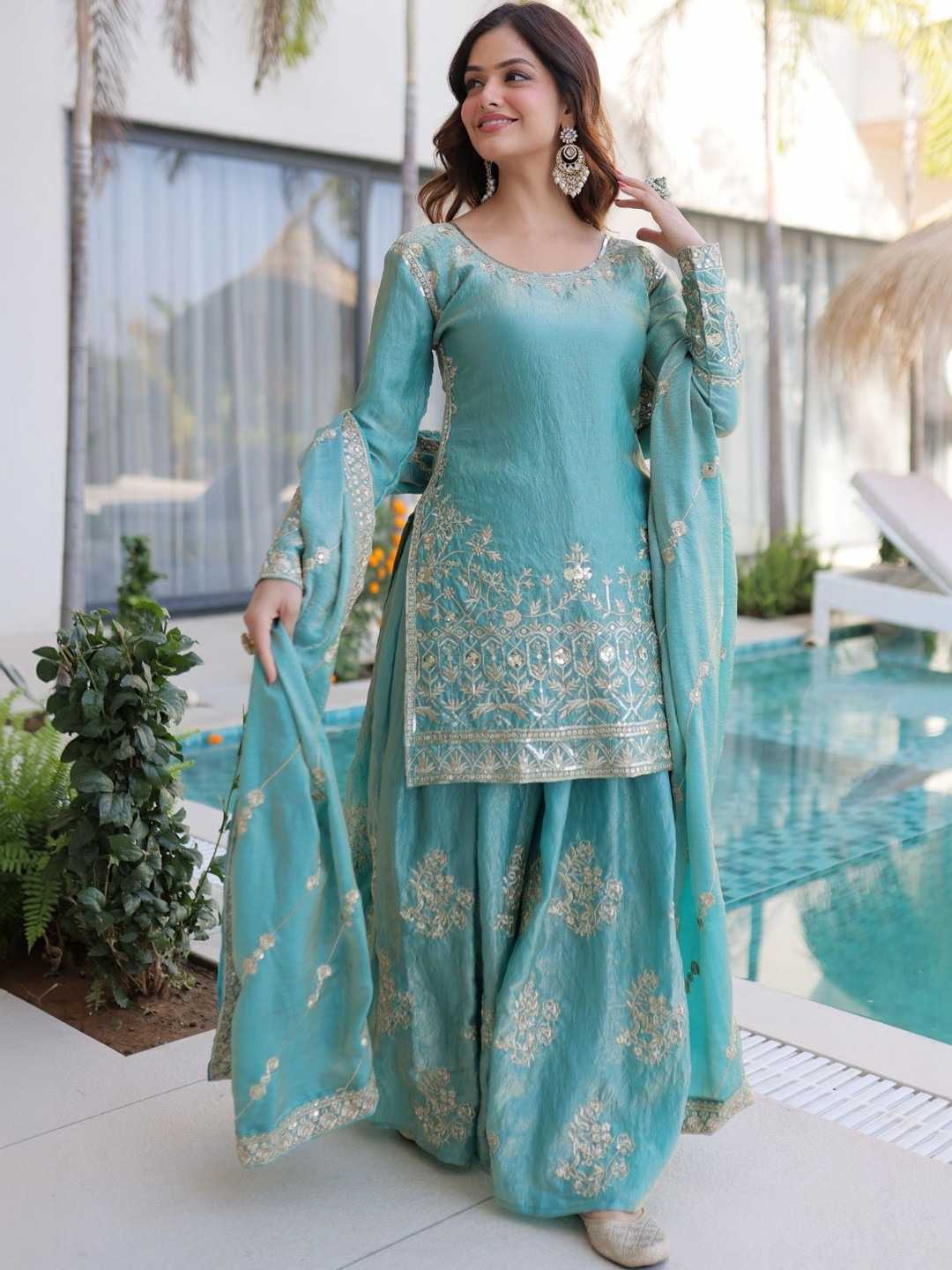 Heavy Silk Embroidery Suit