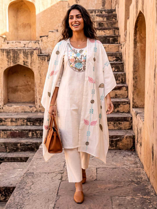 Saniya Heavy Roman Silk Embroidery Suit