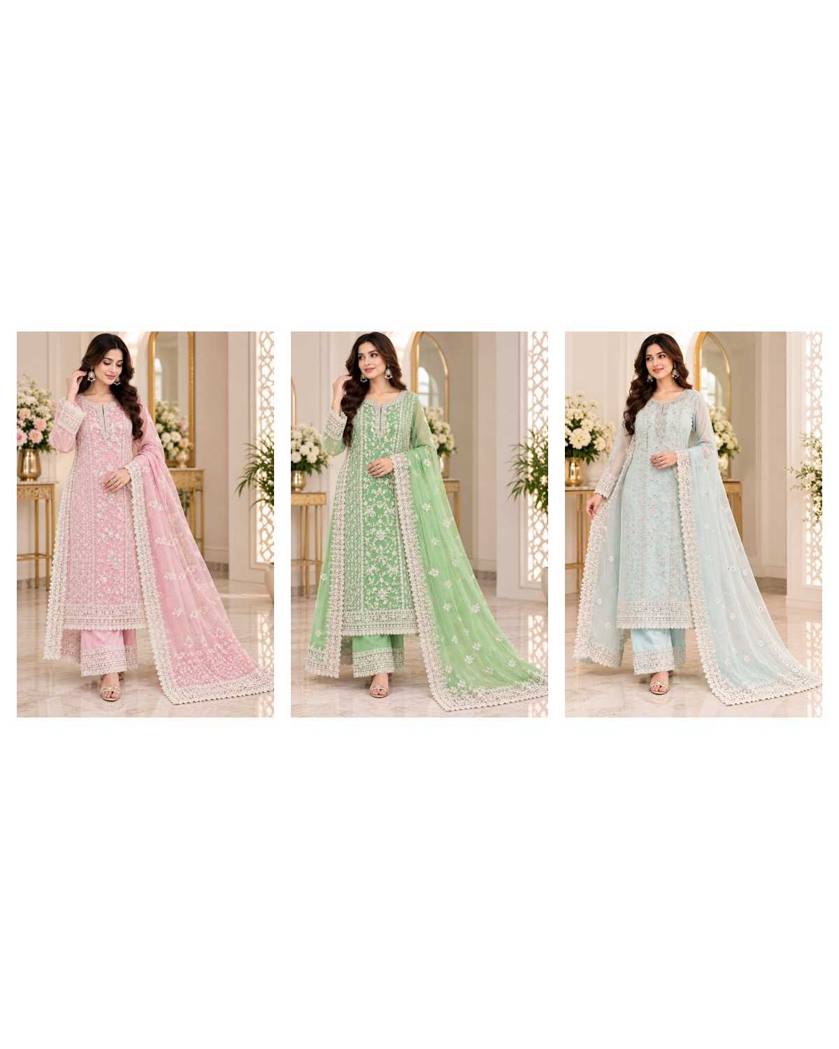 Sarika Butterfly Net Ladies Suit