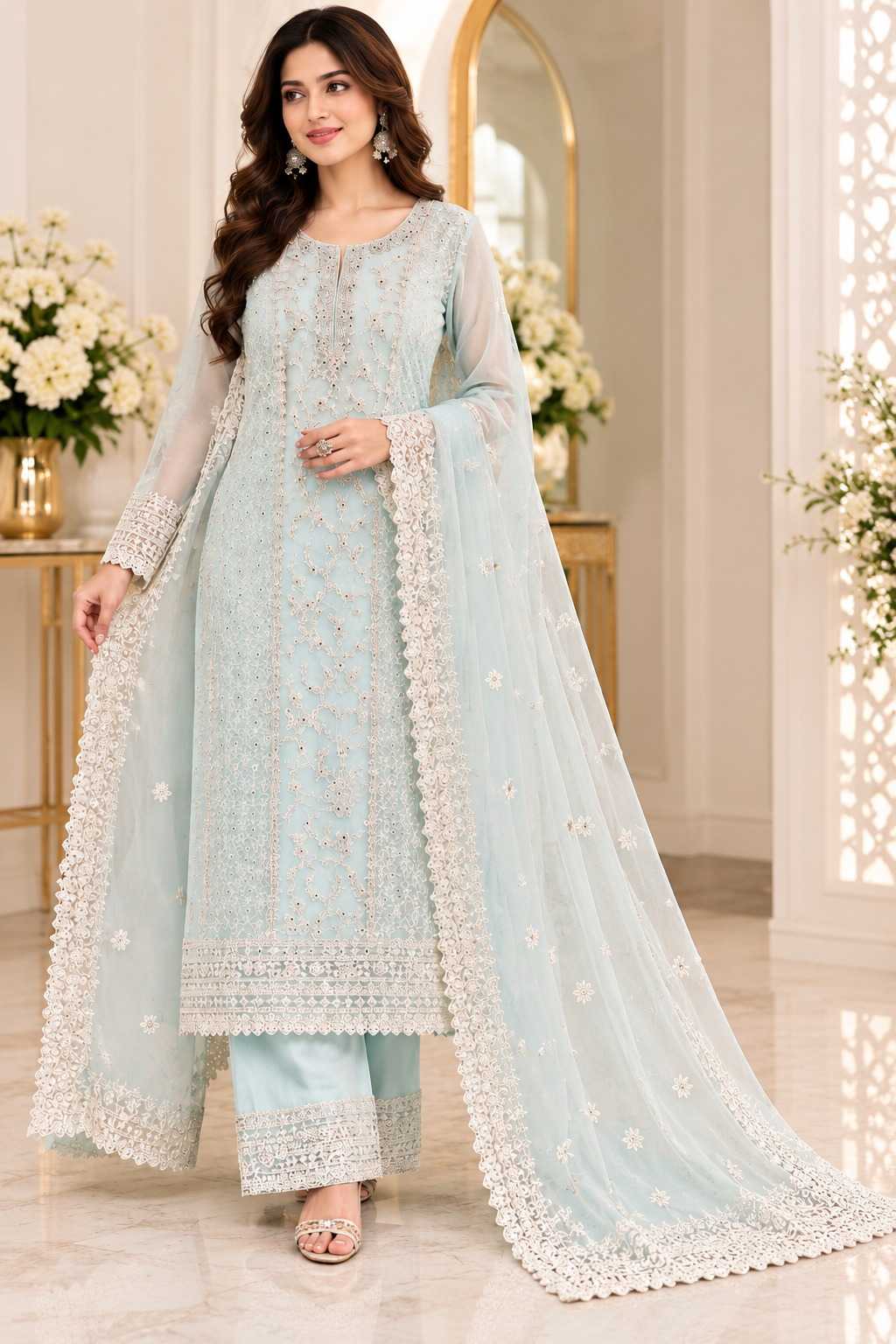 Sarika Butterfly Net Ladies Suit
