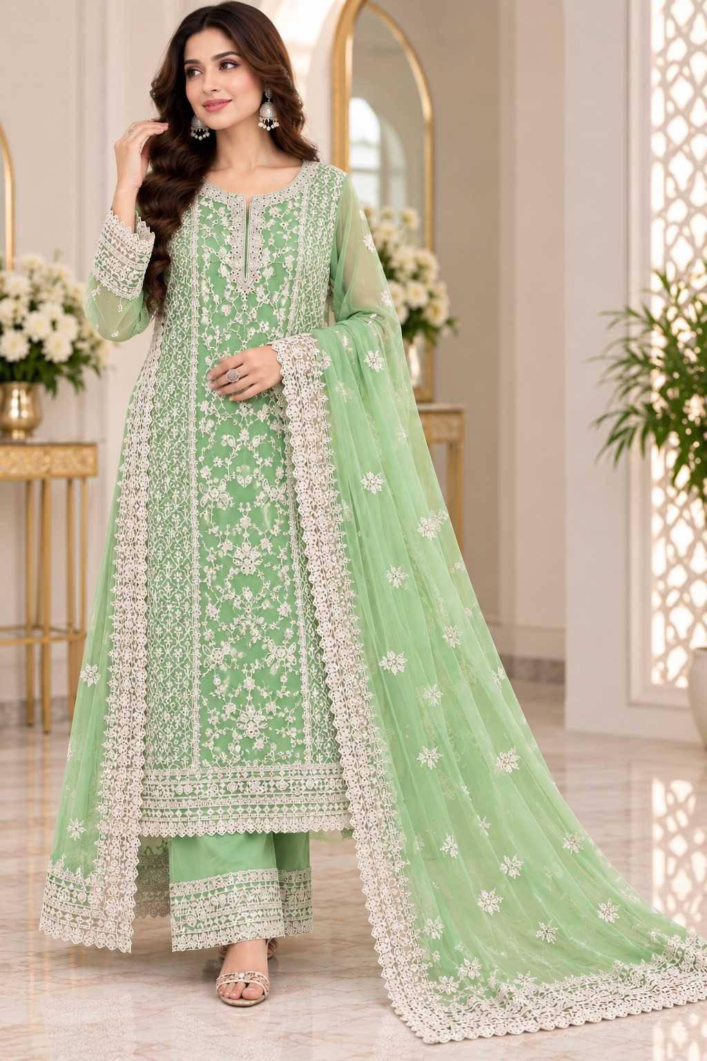 Sarika Butterfly Net Ladies Suit