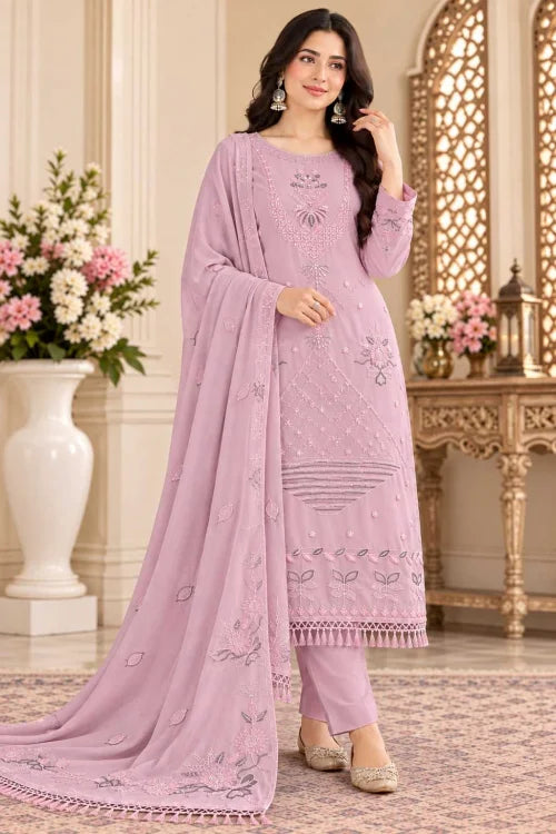 Saumya Faux Georgette Embroidery Suit