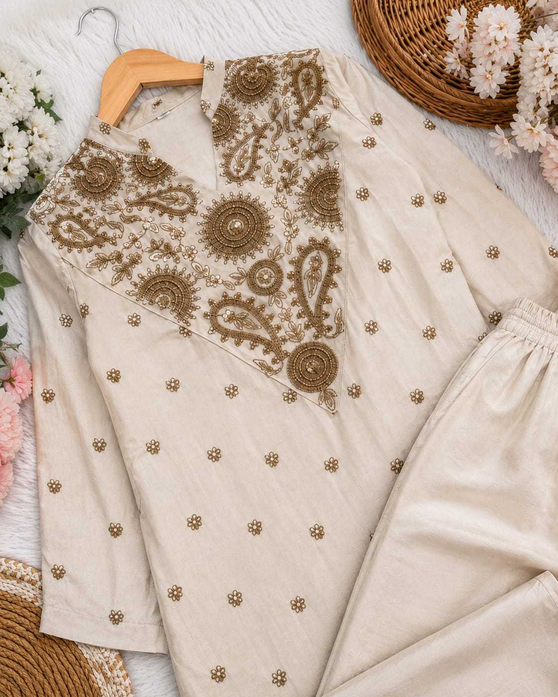 Sayra Crepe Silk Designer Suit