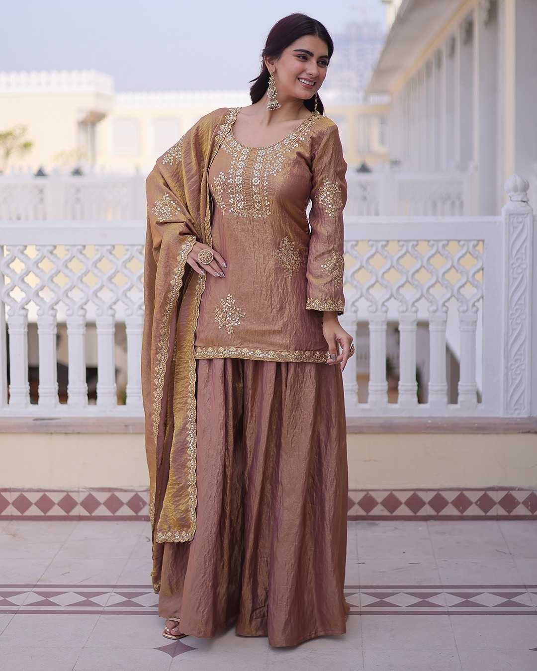 Soft Vichitra Party Wear Kurti
