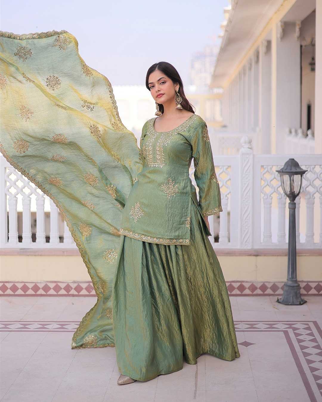 Soft Vichitra Party Wear Kurti