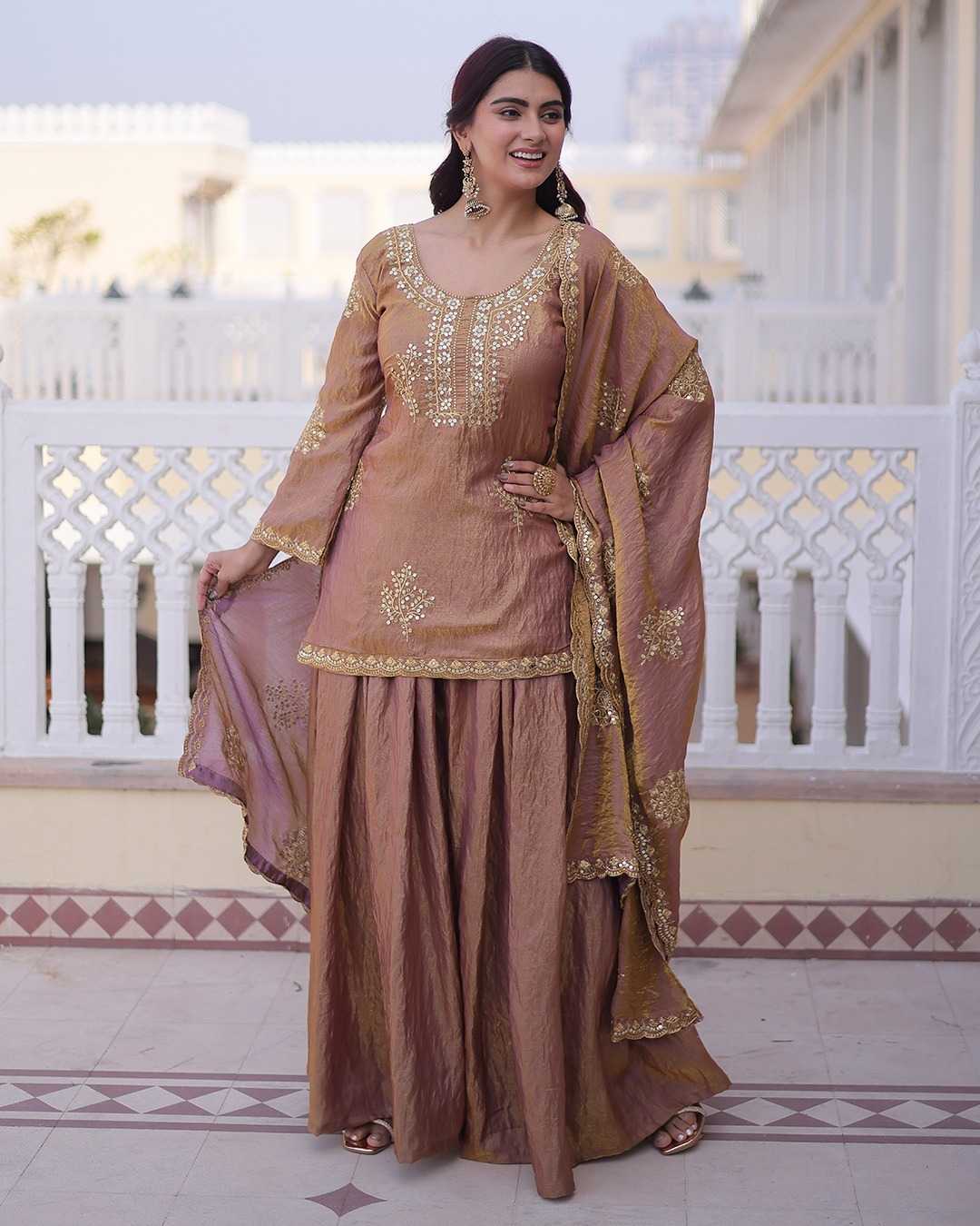 Soft Vichitra Party Wear Kurti