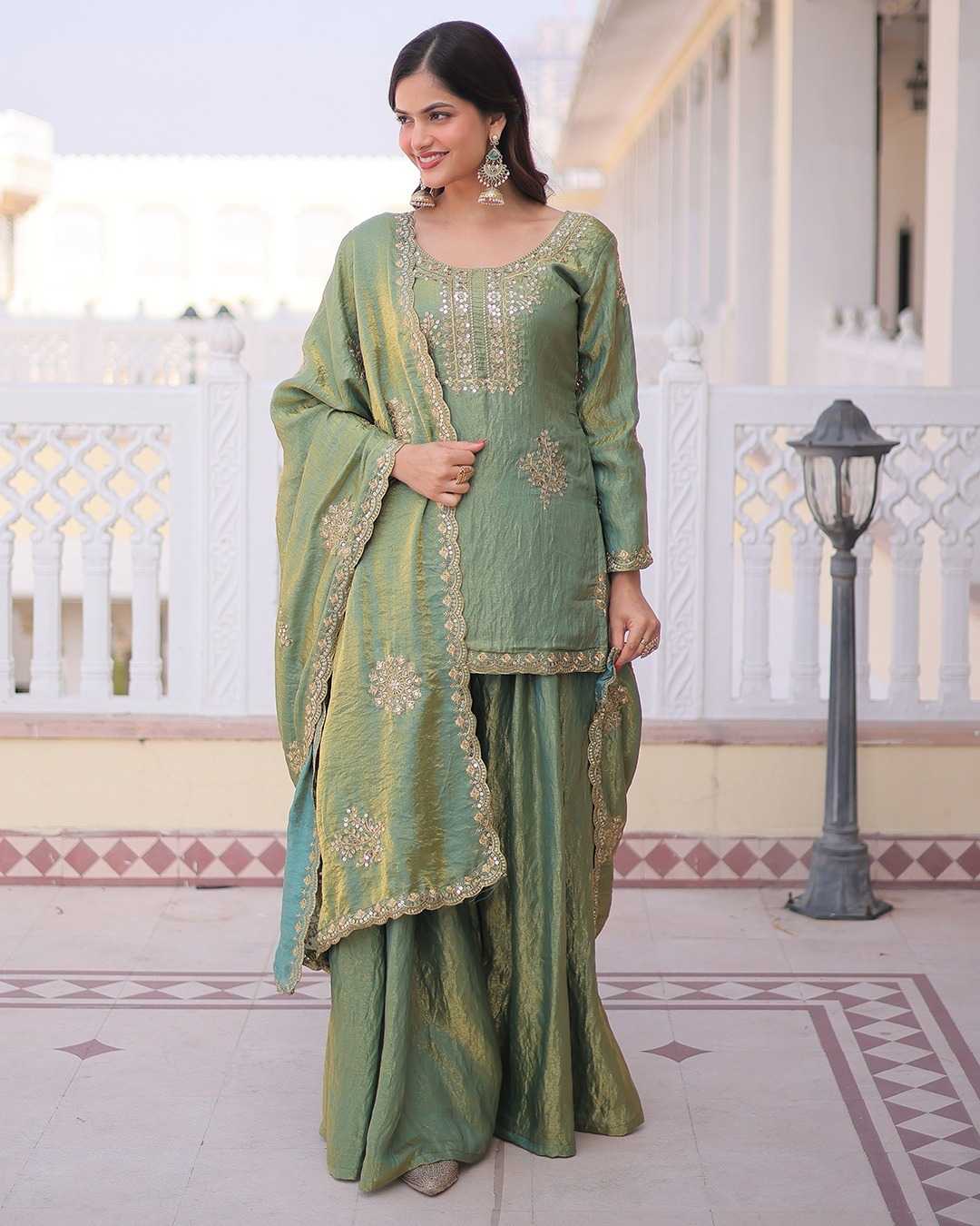 Soft Vichitra Party Wear Kurti