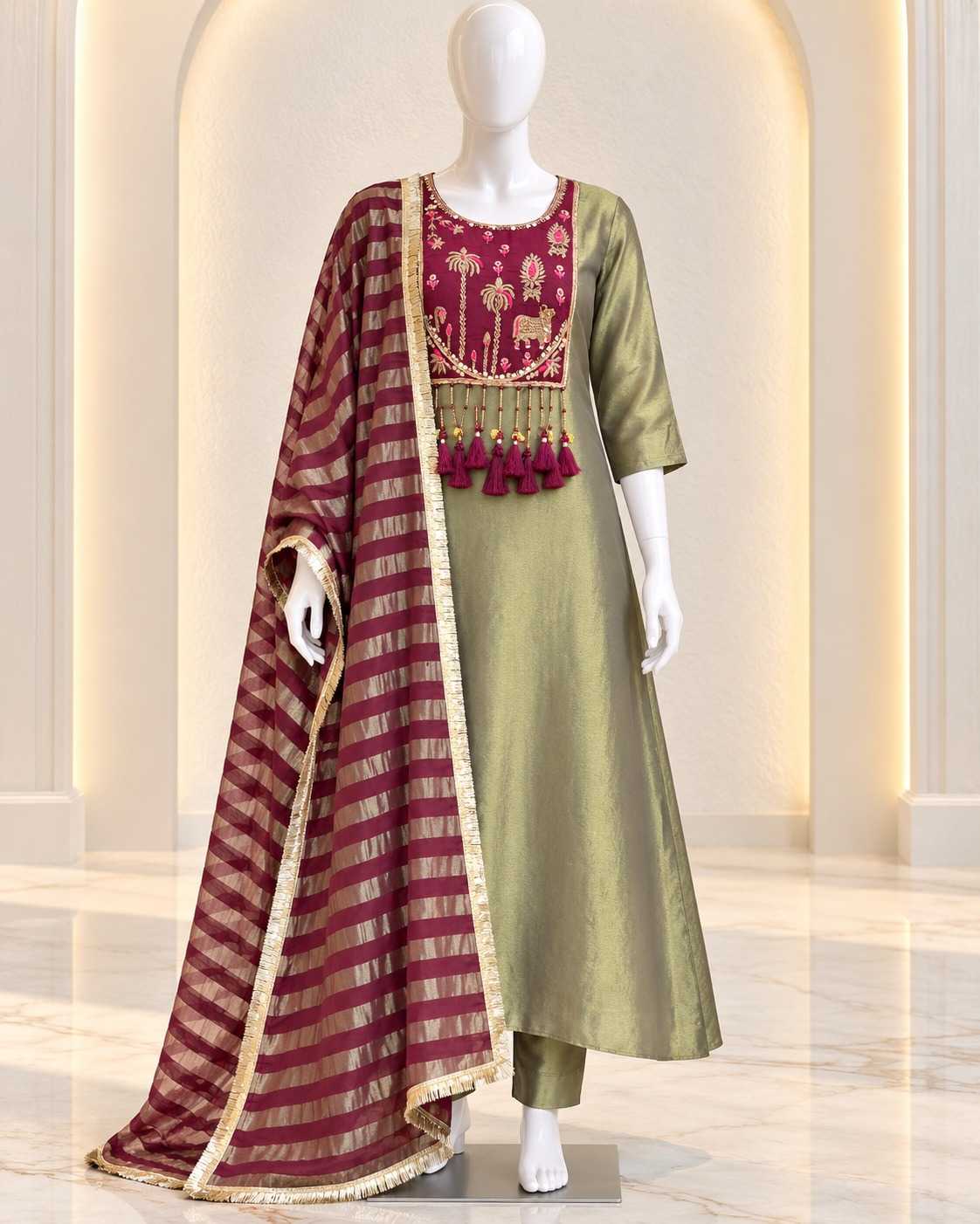 Shanaya Shimmer Silk Ladies Suit
