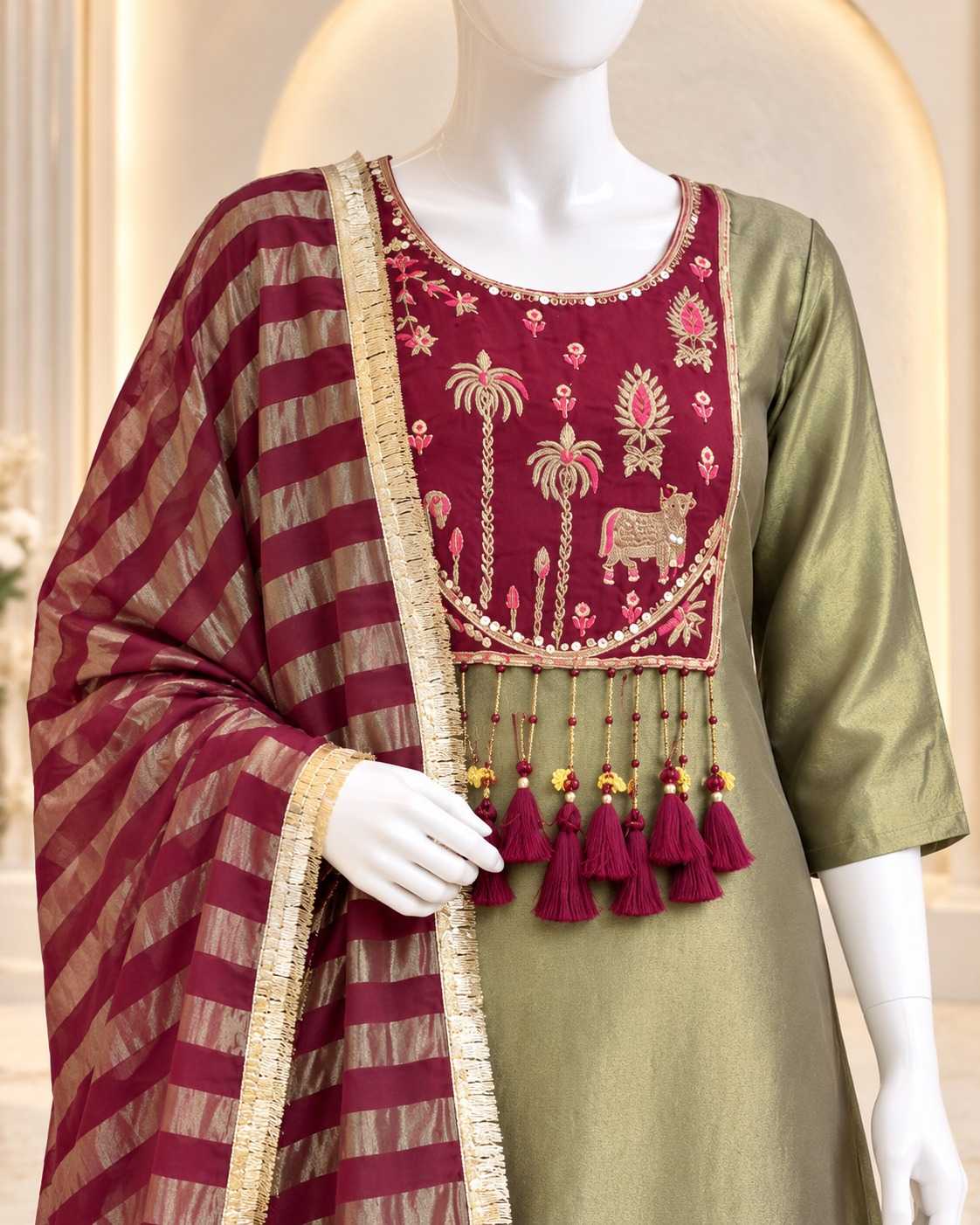 Shanaya Shimmer Silk Ladies Suit
