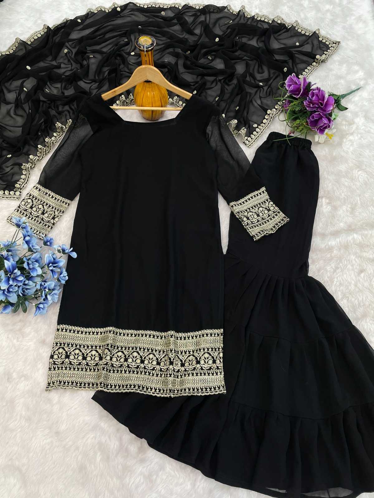 Faux Georgette Embroidery Suit