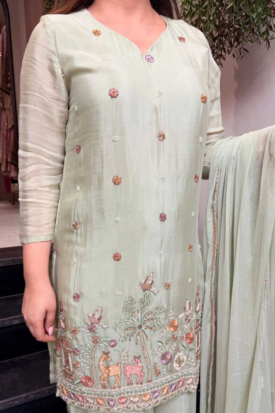 Sitrah Crepe Silk Designer Suit
