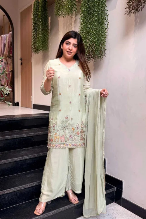 Sitrah Crepe Silk Designer Suit