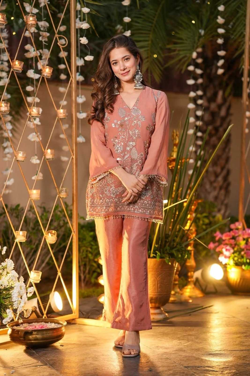 Crush Silk Party Wear Kurti
