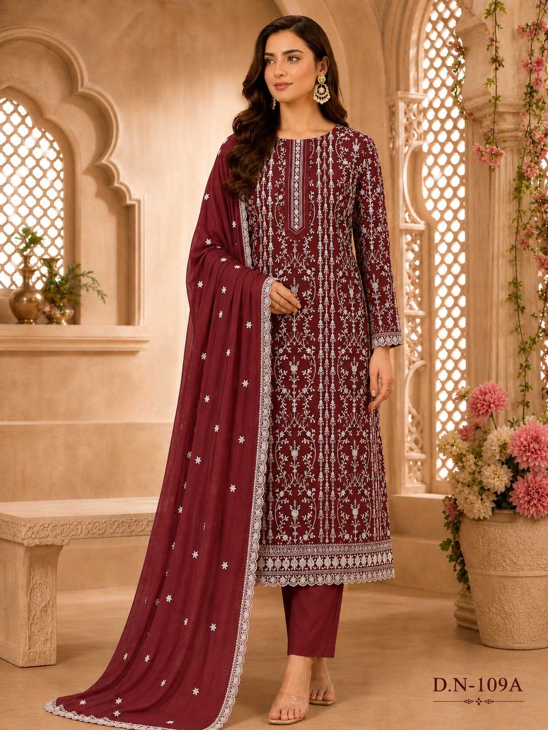 Crunchi Embroidery Suit