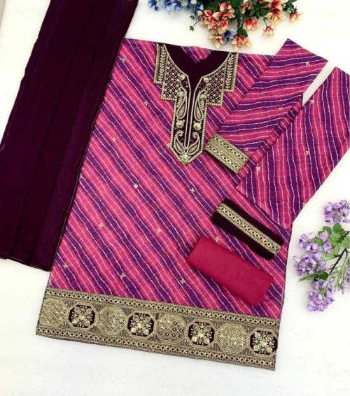Triva Lifestyle Faux Georgette Embroidery Suit