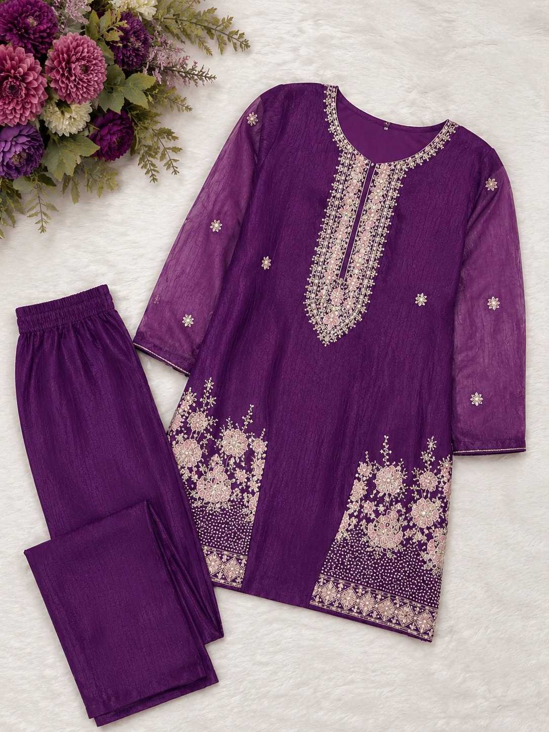 Chinon Party Wear Kurti