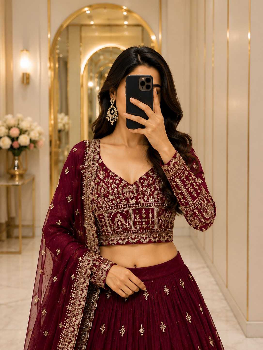 Vichitra Silk Lehenga