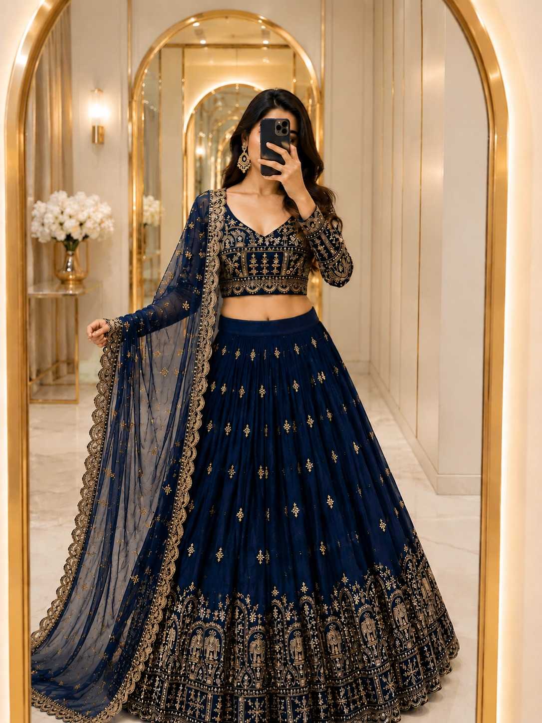Vichitra Silk Lehenga