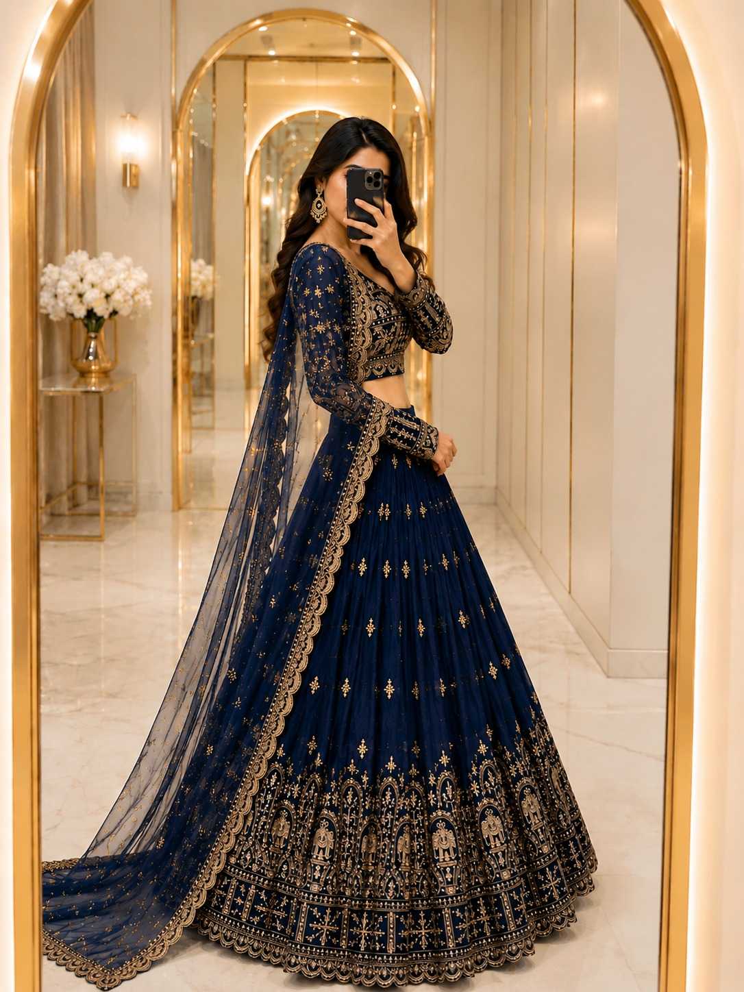 Vichitra Silk Lehenga