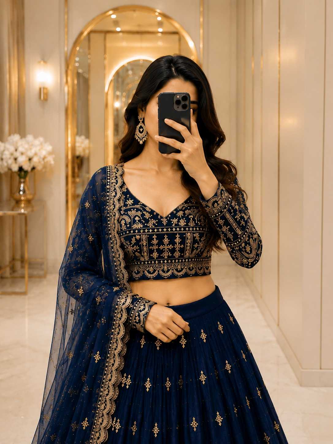 Vichitra Silk Lehenga