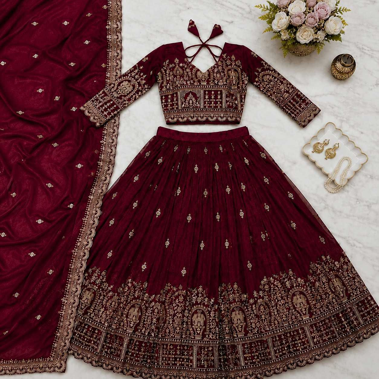 Vichitra Silk Lehenga