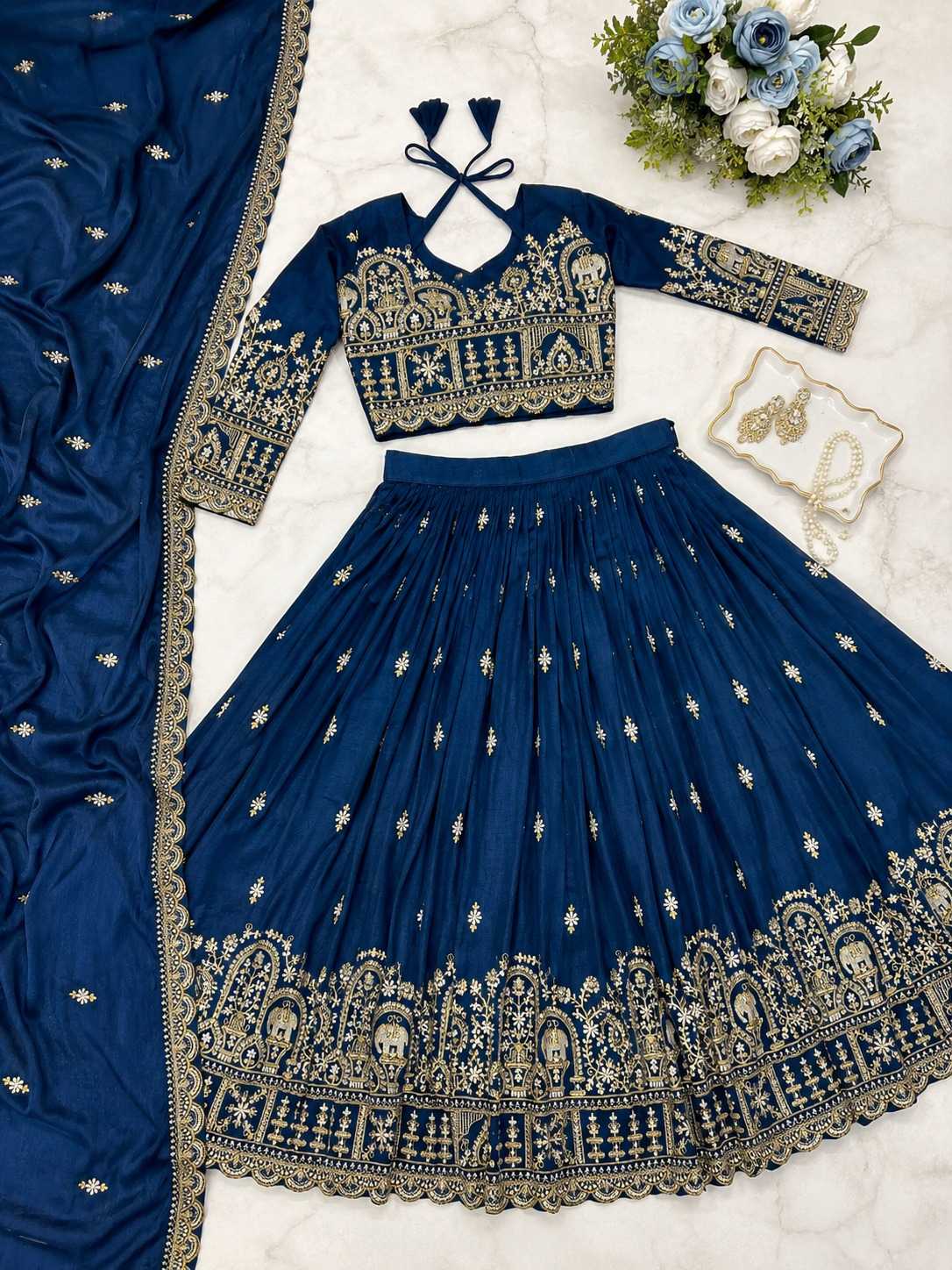Vichitra Silk Lehenga