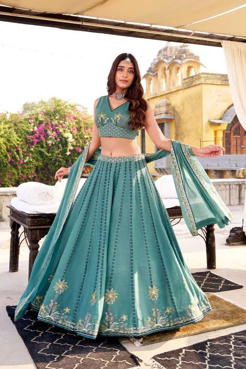 Georgette Embroidered Lehenga