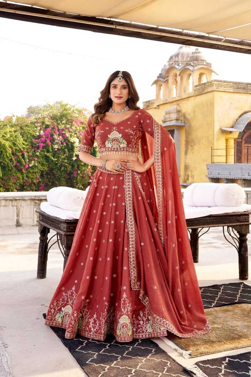 Georgette Embroidered Lehenga