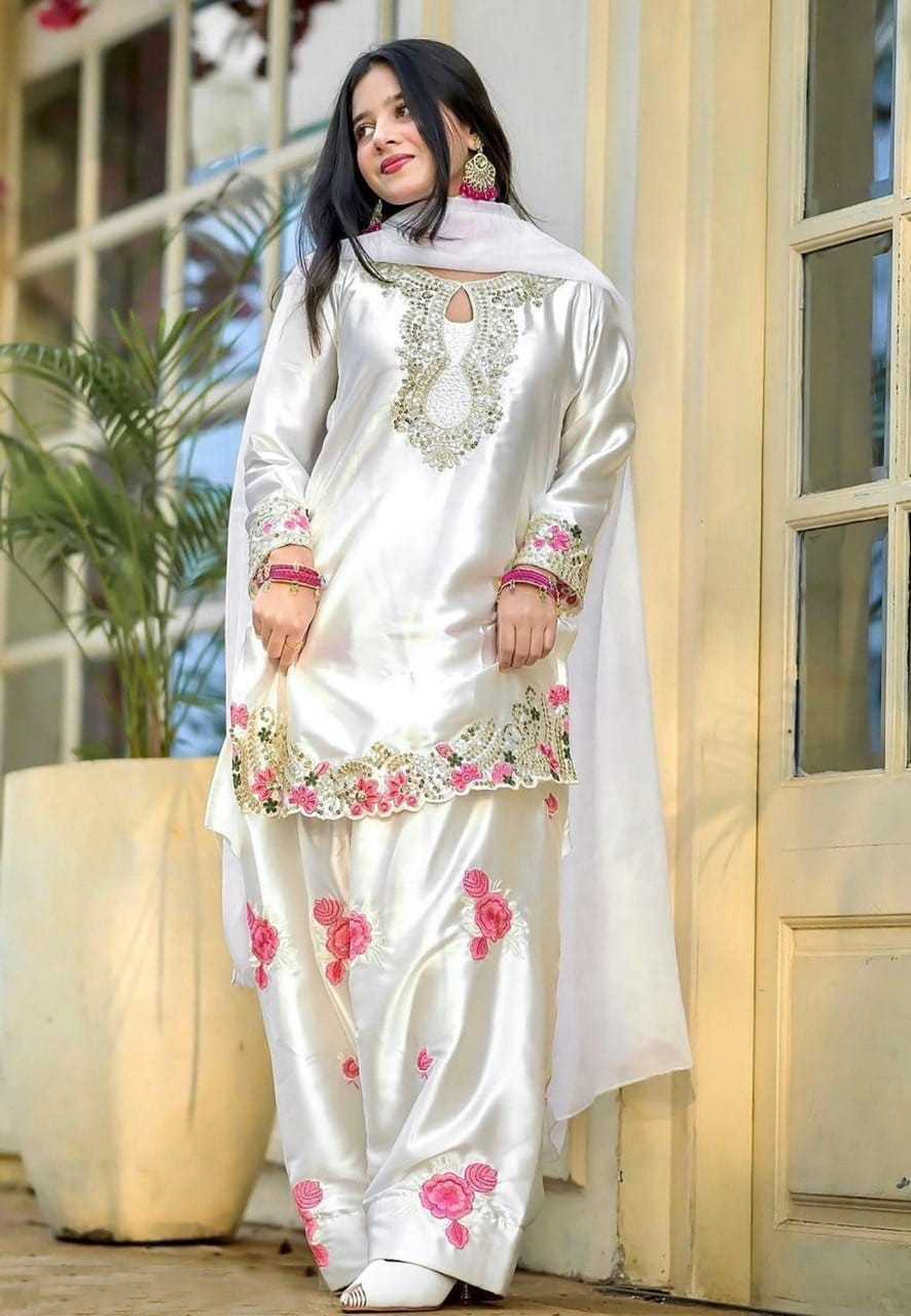 Chinon Silk Embroidery Suit JT-145085