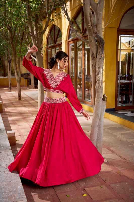 Vichitra Silk Designer Lehenga