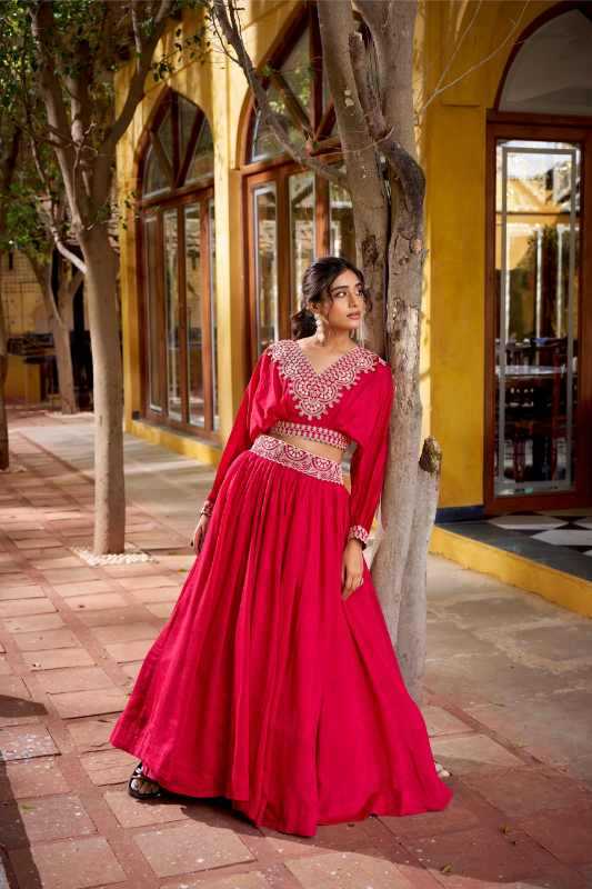 Vichitra Silk Designer Lehenga