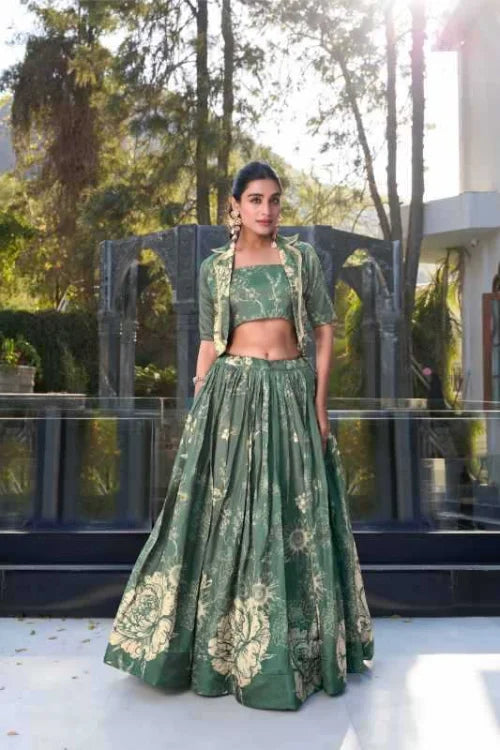 Tussar Silk Designer Lehenga