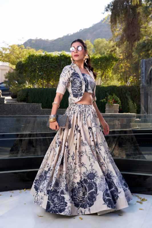 Tussar Silk Designer Lehenga