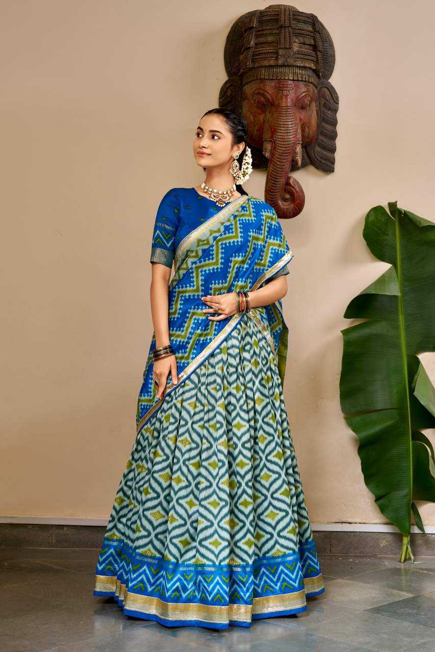 Tussar Silk Lehenga in Purple