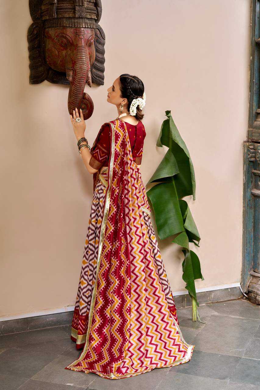 Tussar Silk Lehenga in Purple