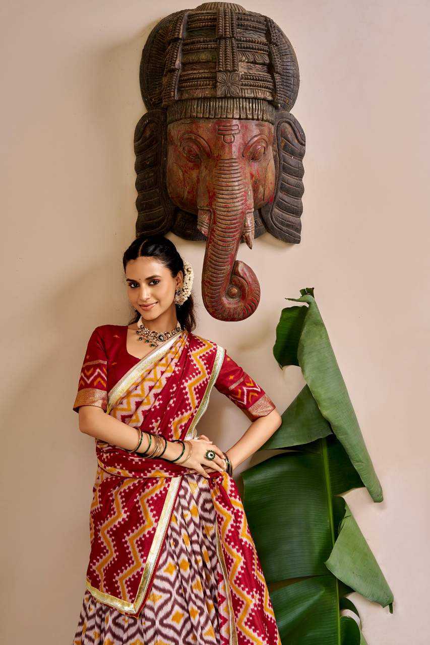 Tussar Silk Lehenga in Purple