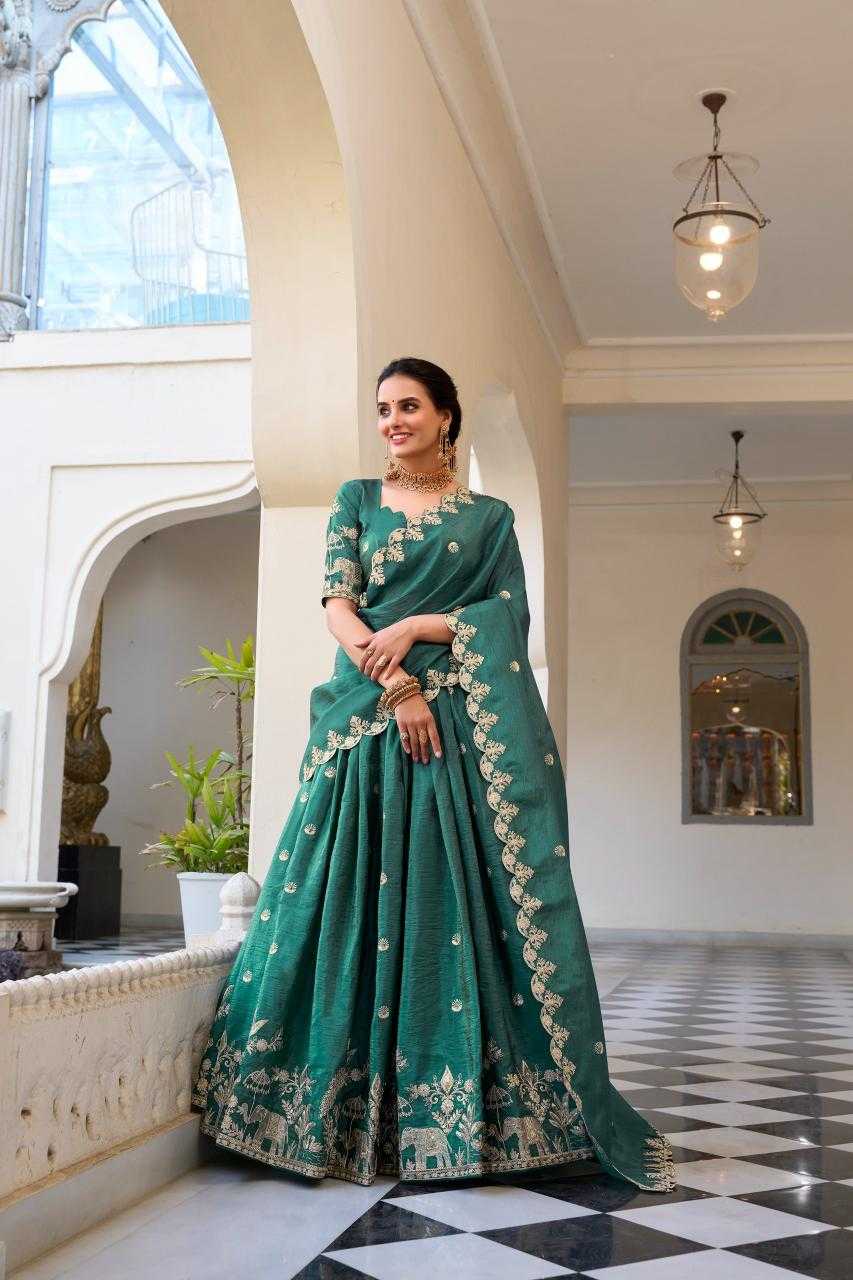 Soft Gold Crush Embroidered Lehenga
