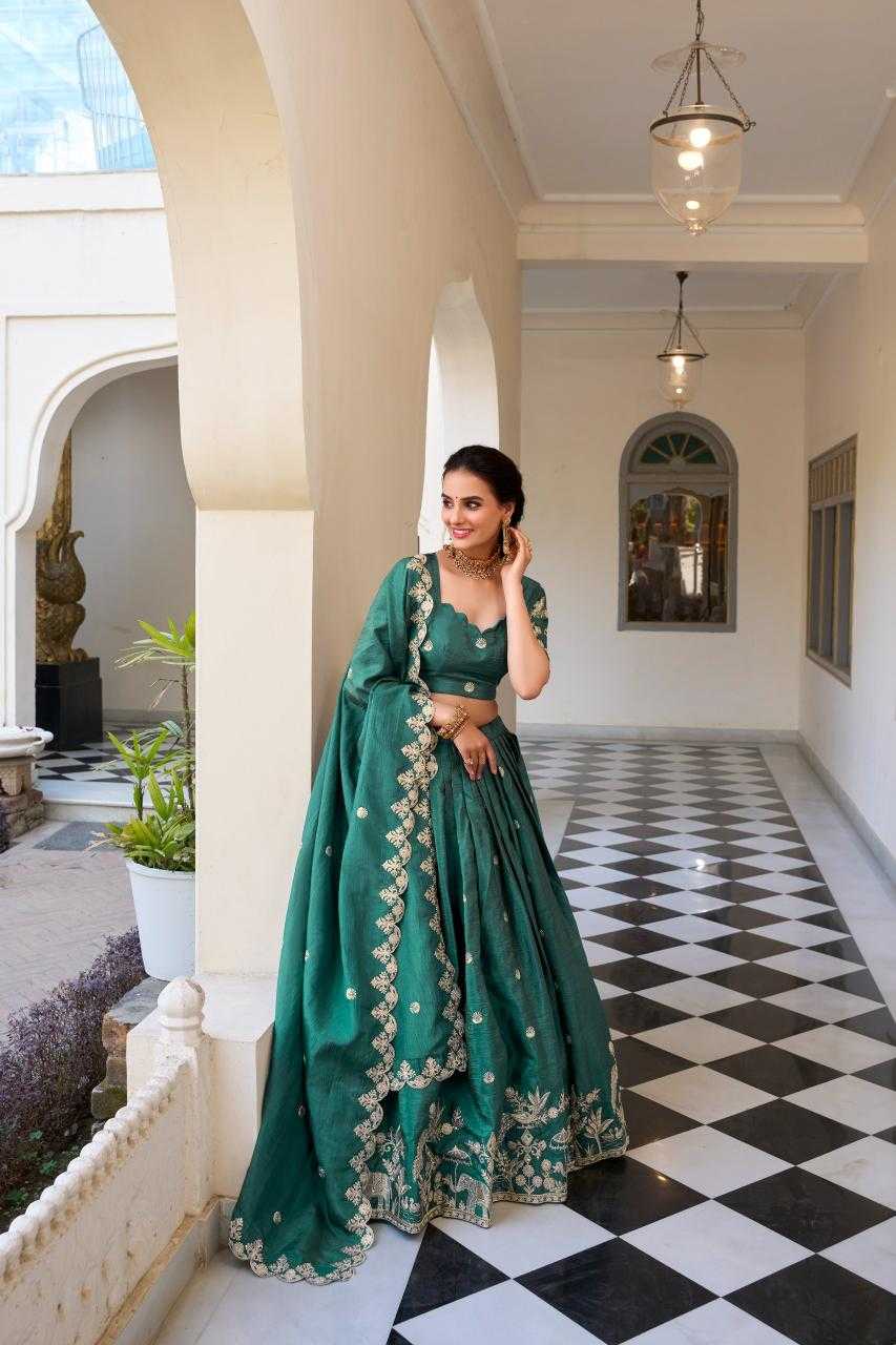 Soft Gold Crush Embroidered Lehenga