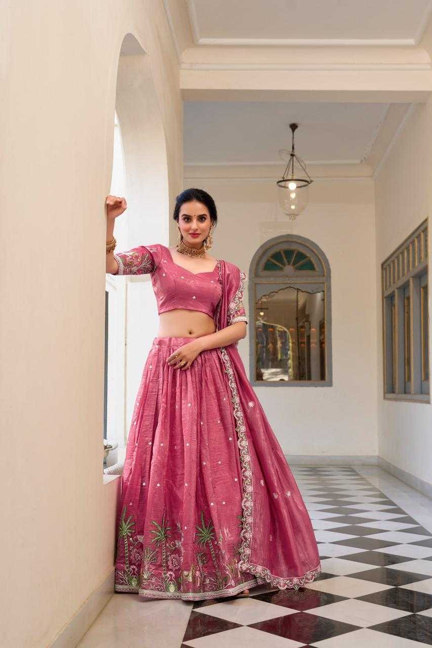 Soft Gold Crush Embroidered Lehenga