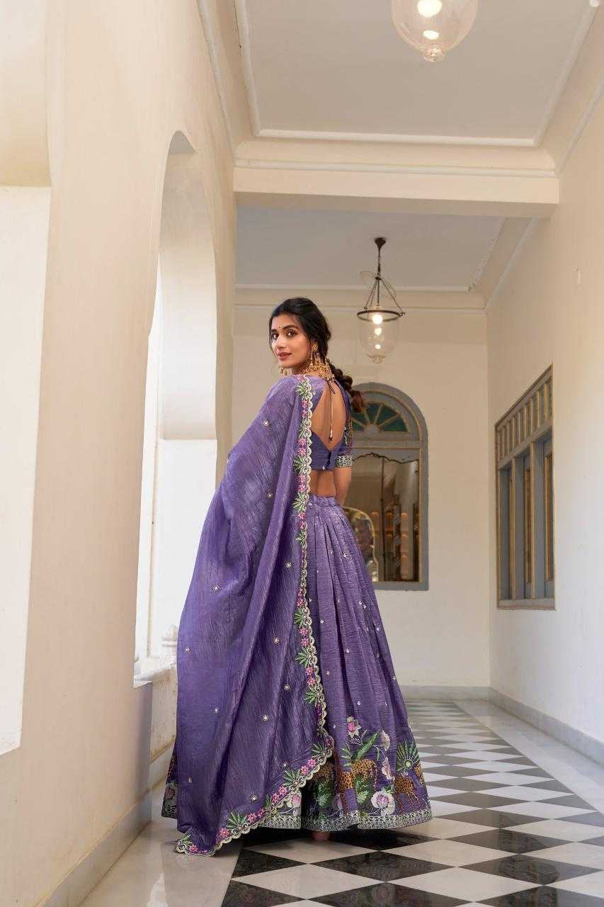 Soft Gold Crush Embroidered Lehenga