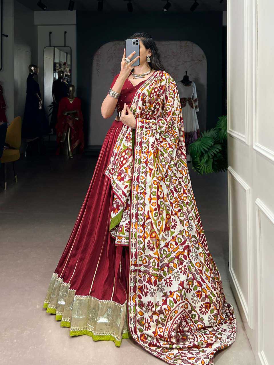 Chanderi Soft Designer Lehenga