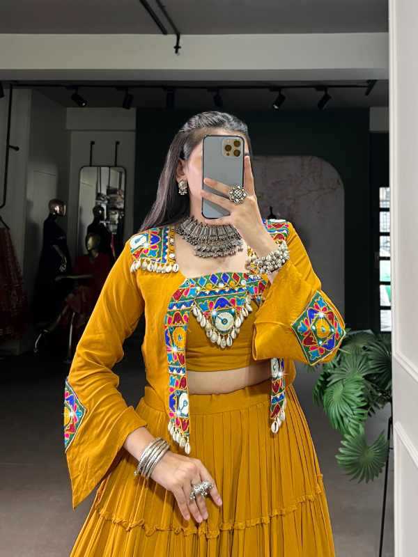 Pure Rayon Designer Lehenga in Black