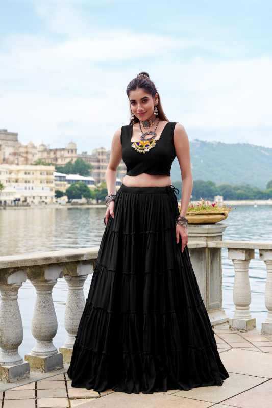 Pure Rayon Traditional Lehenga in White